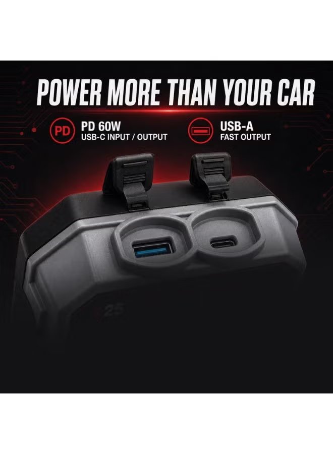 Toby's X25 1500A Peak Portable Car Jump Starter & 12000mAh Power Bank 3