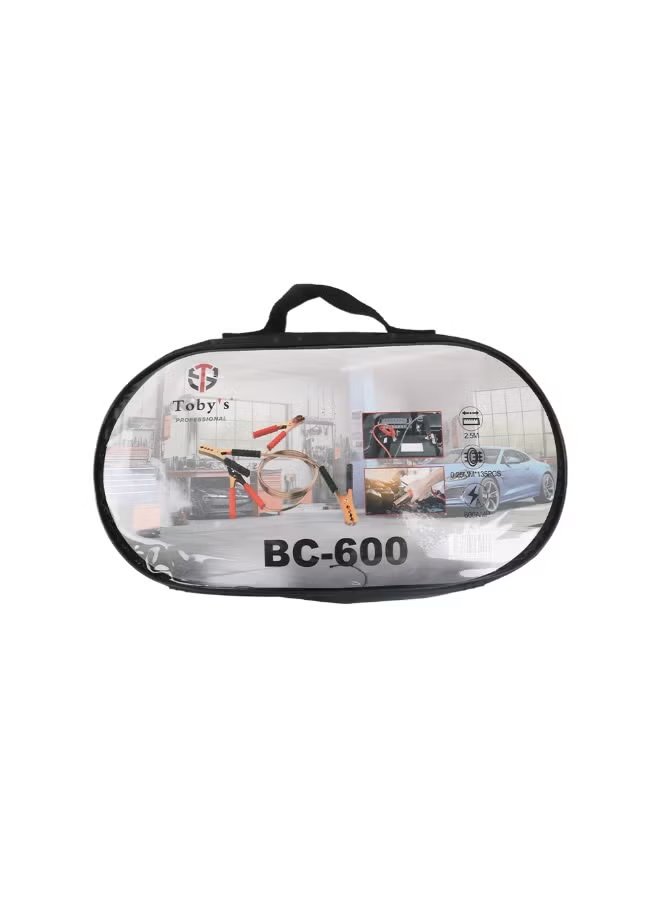 Toby's BC-600 Heavy Duty Car Booster Jumper Cable 600AMP - 2.5M 2