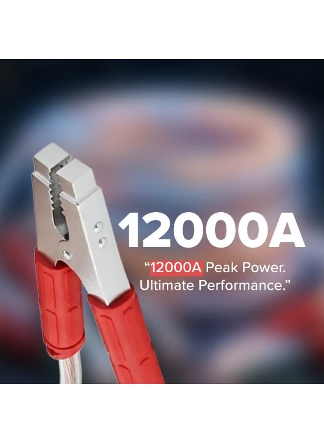 Toby's BC-1200 Heavy Duty Car Booster Jumper Cable 12000A - 3m 8