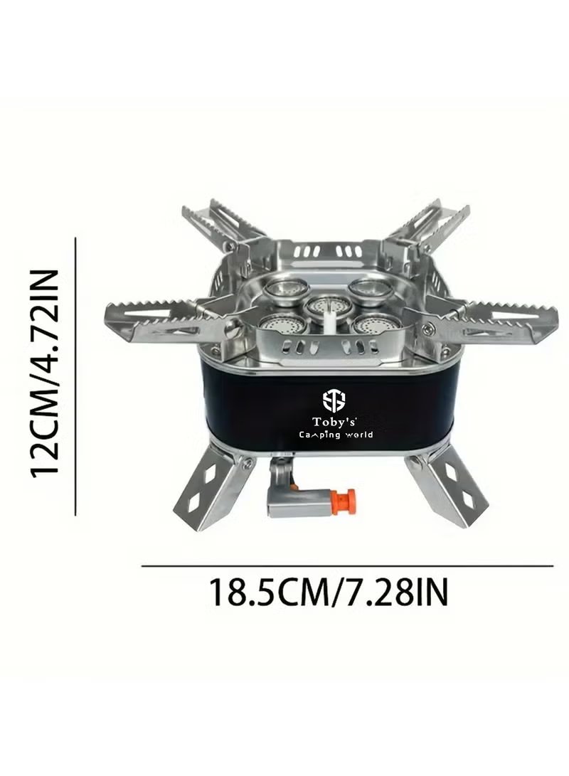 Toby's 15800W 5-Core Windproof Portable Camping Gas Stove (Stove-07) 8