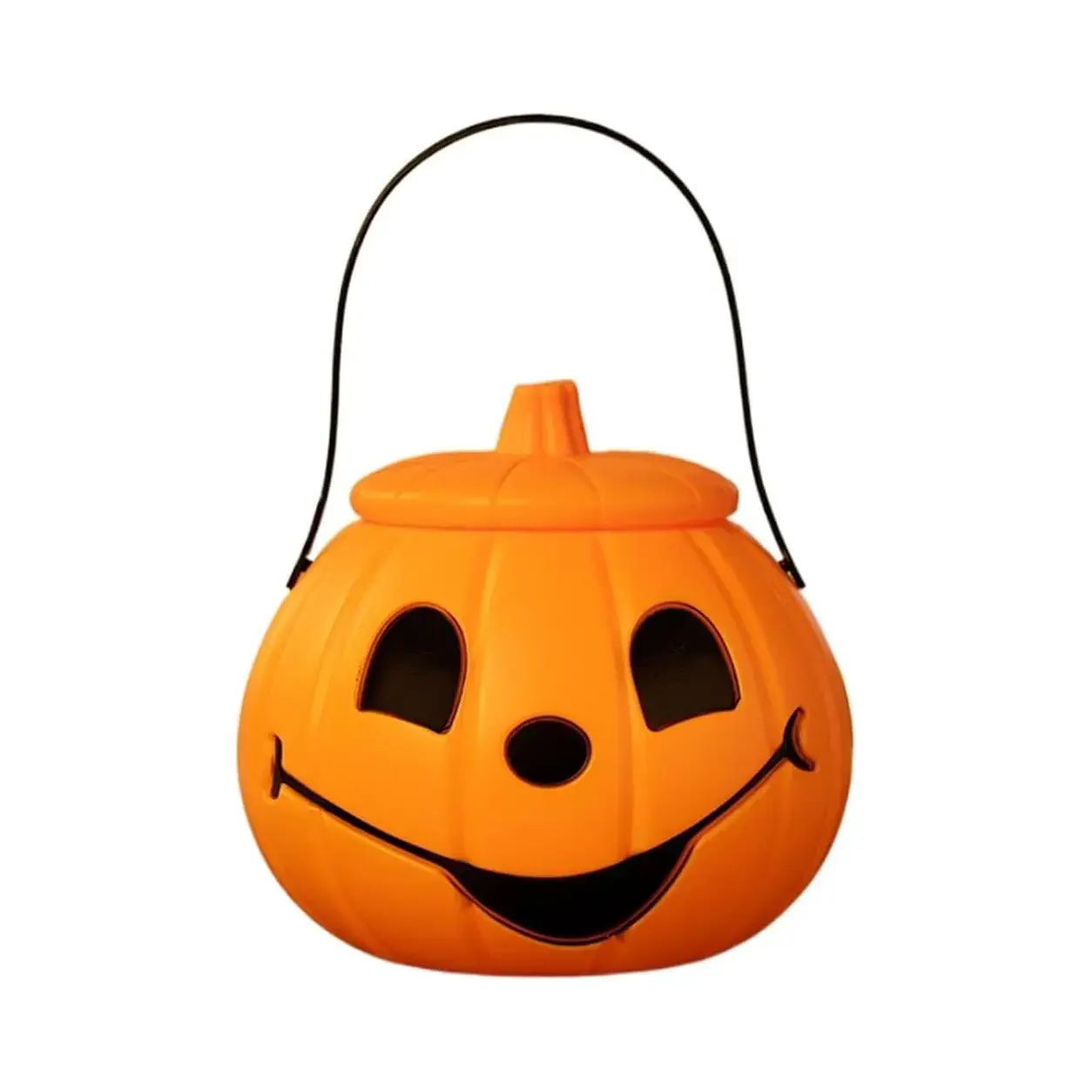 Halloween Pumpkin Bucket with Lid (17cm)