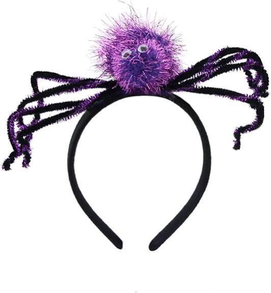 Halloween Spider Headband - Purple & Black