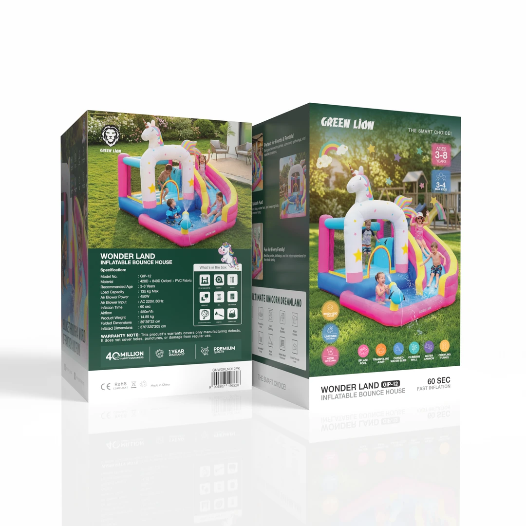 Green Lion GIP-12 Wonder Land Inflatable Bounce House - Pink 2