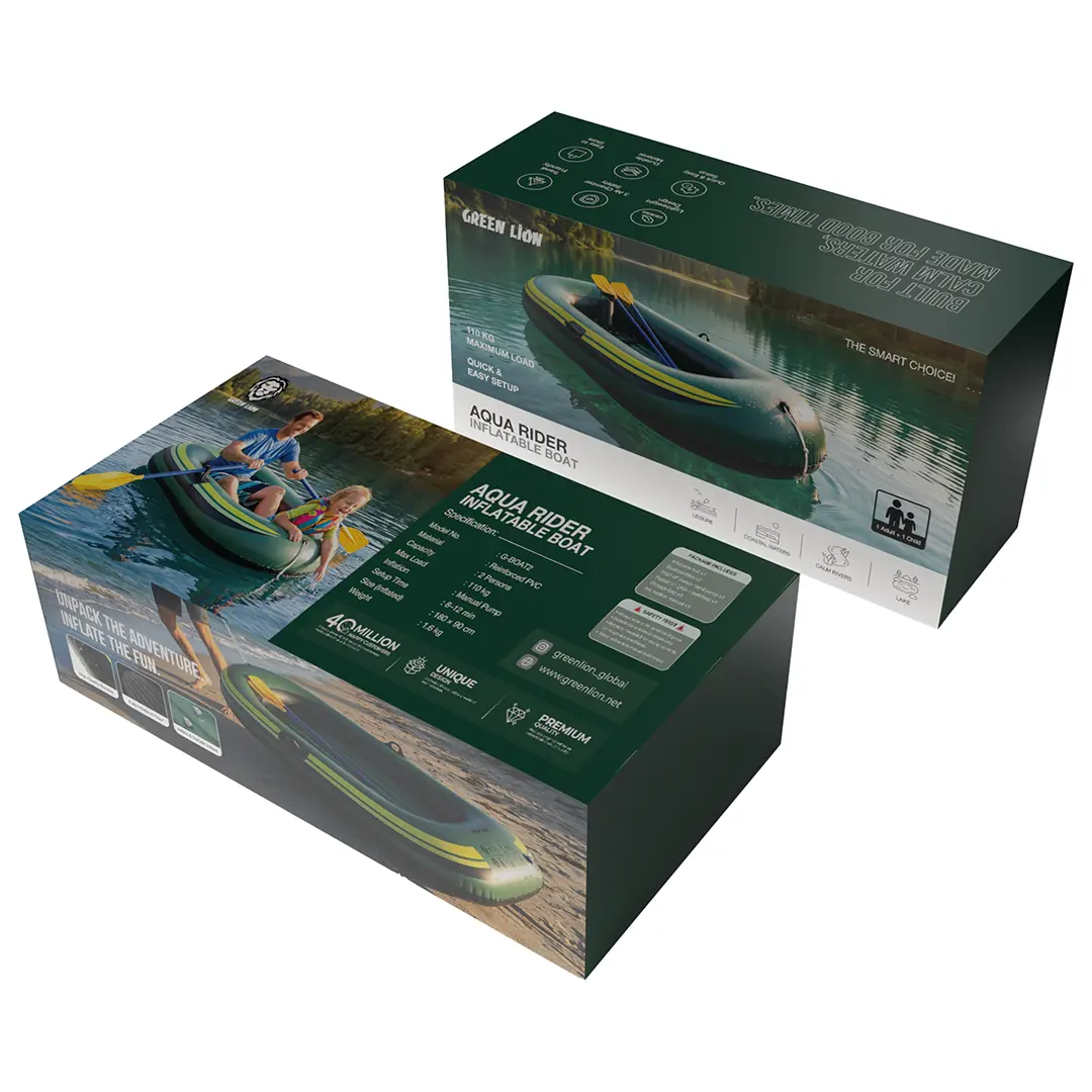 Green Lion Aqua Rider Inflatable Boat - Green 3