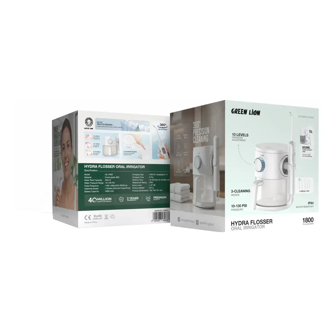 Green Lion Hydra Flosser Oral Irrigator 600ml - White 6