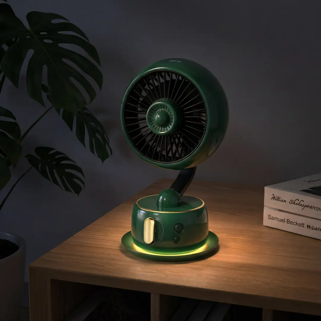 Green Lion 1950 Vintage Desktop Fan - Green 2