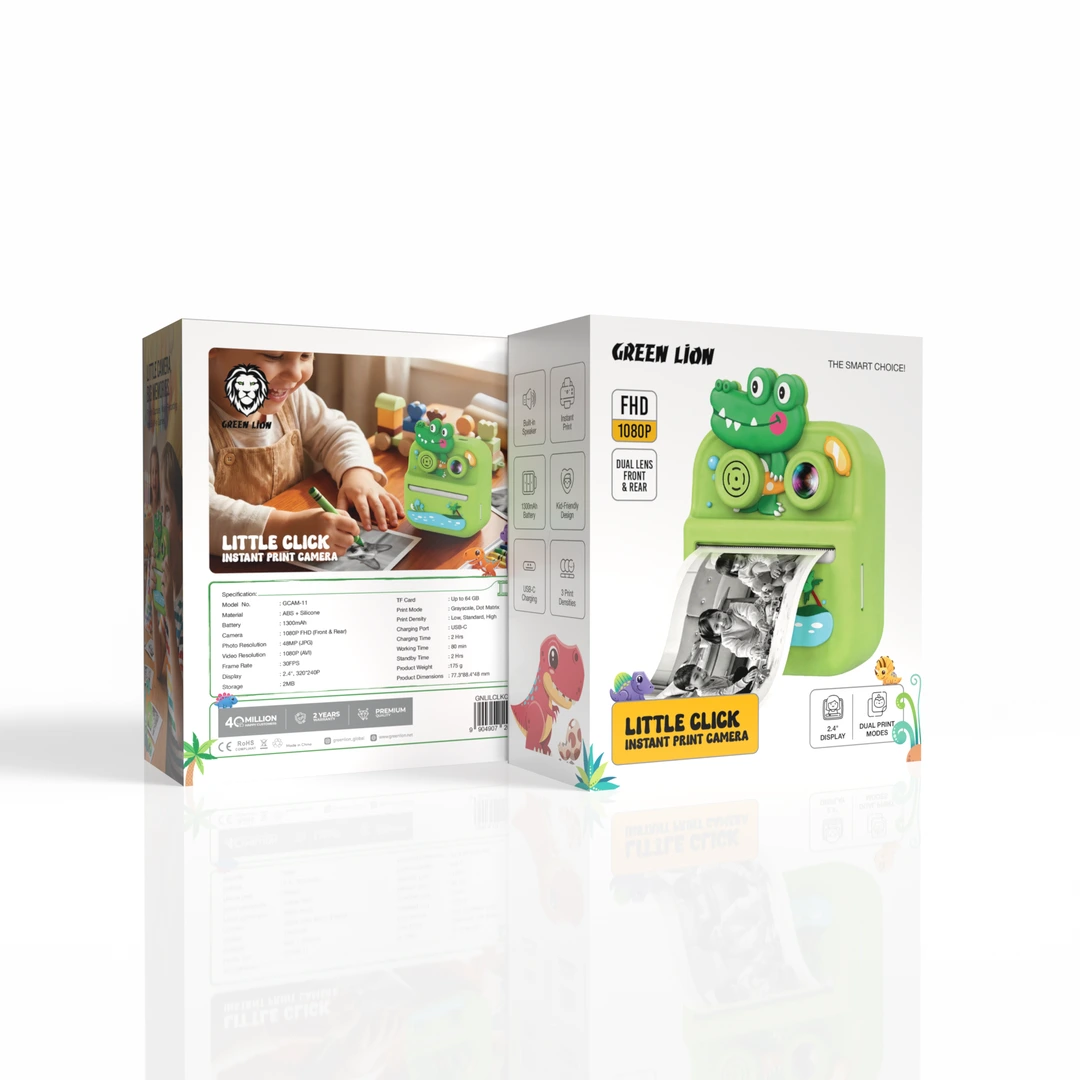 Green Lion Little Click Instant Print Camera for Kids 10