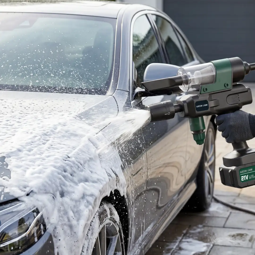 Green Lion Trio Wash Gun Car Wash, Vacuum Cleaner & Air Blower - Black 2