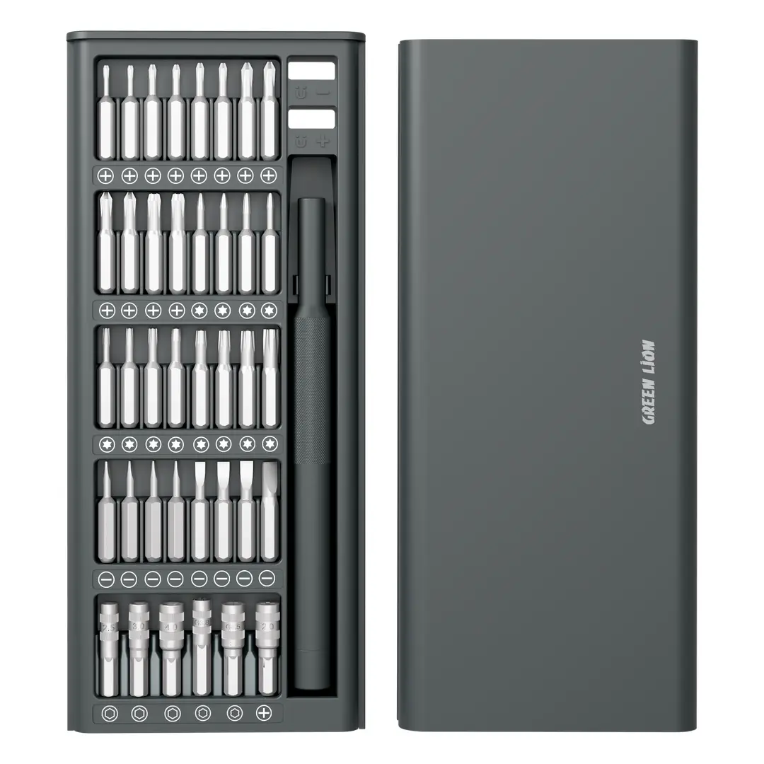 Green Lion GMS-80 Precision Manual Screwdriver Set 80-in-1 - Grey 4