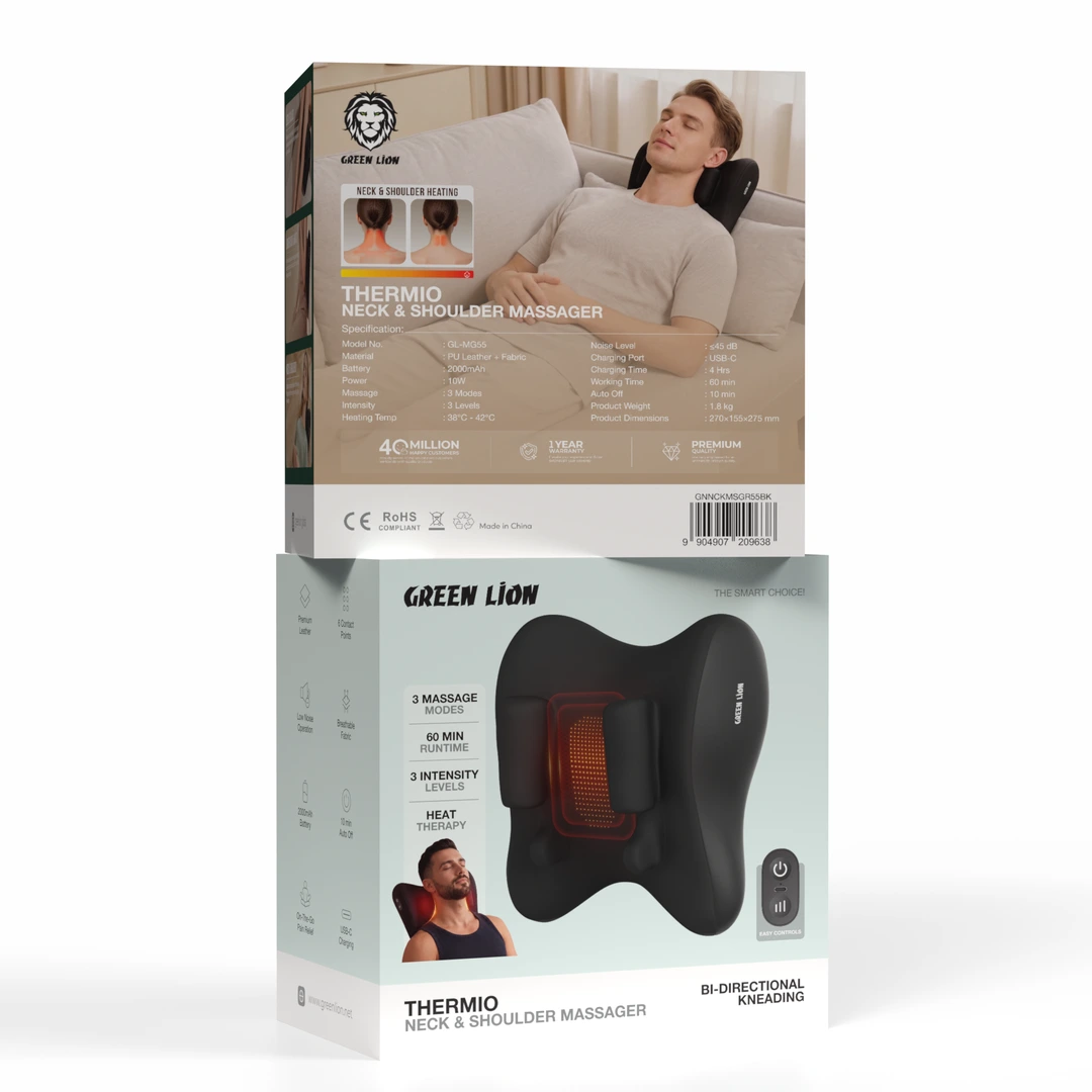 Green Lion Thermio Neck & Shoulder Massager - Black 4