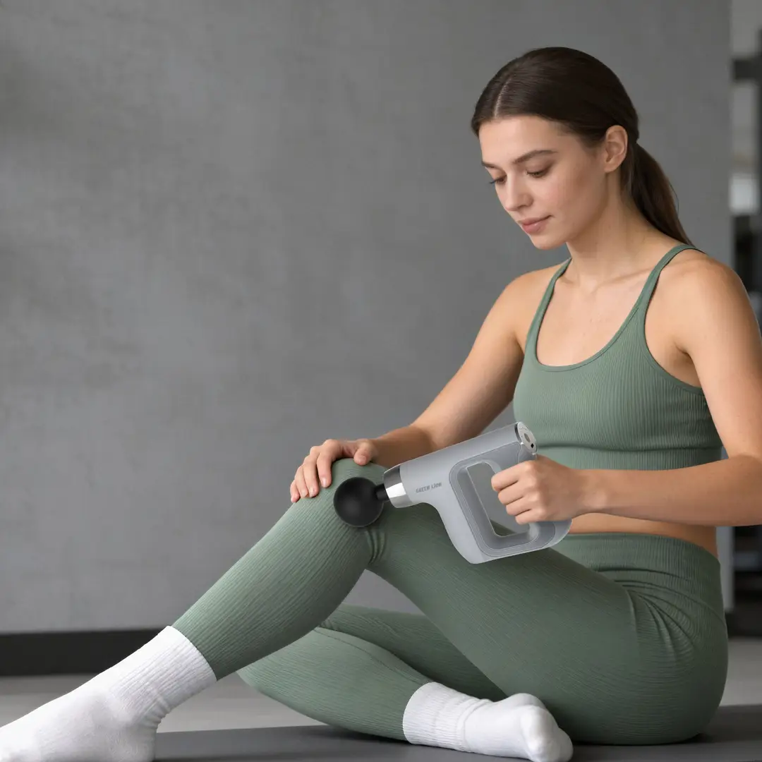 Green Lion Impact Fascial Gun Massager - Grey 2