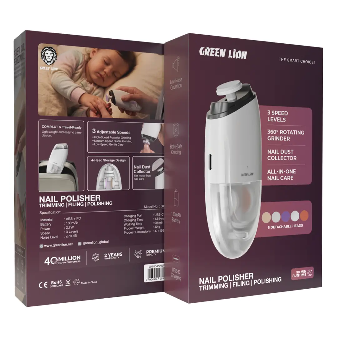Green Lion Electric Nail Polisher & Trimmer - White 5