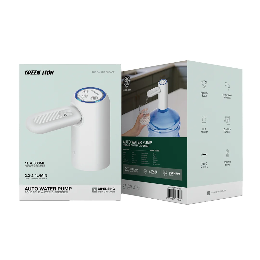 Green Lion Auto Water Pump Foldable Water Dispenser - White 3