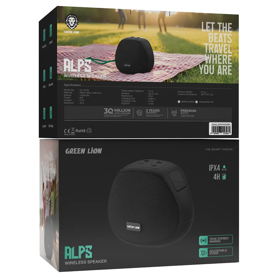 Green Lion Alps Wireless Speaker - Black 2