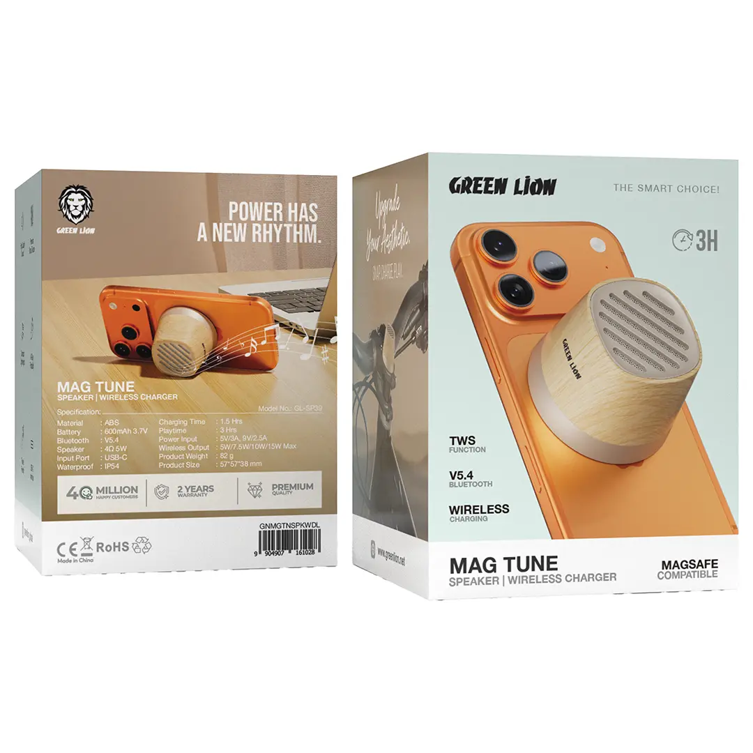 Green Lion Mag Tune Mini Speaker & MagSafe Wireless Charger 3