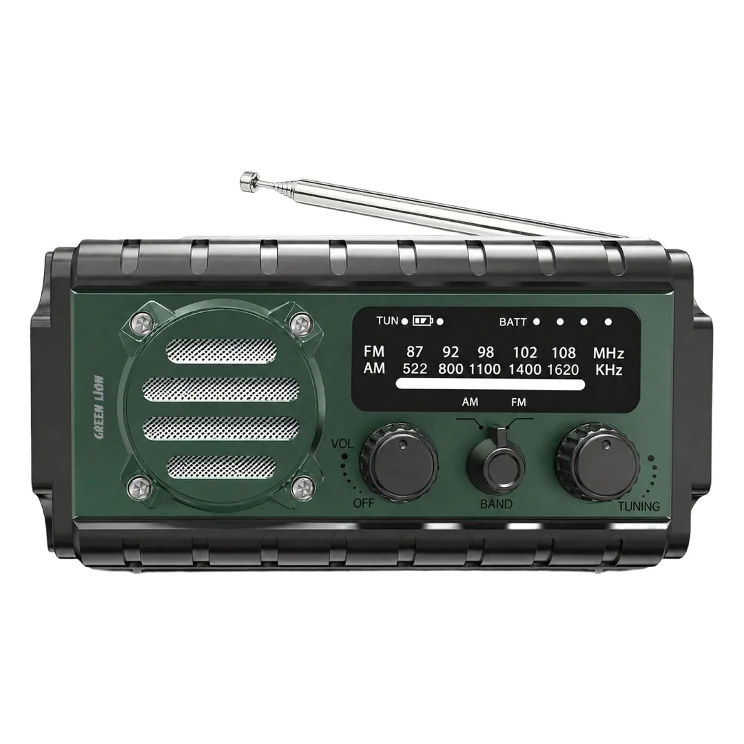 Green Lion G-Radio 20000mAh Emergency Power Bank with AM/FM Radio & Flashlight