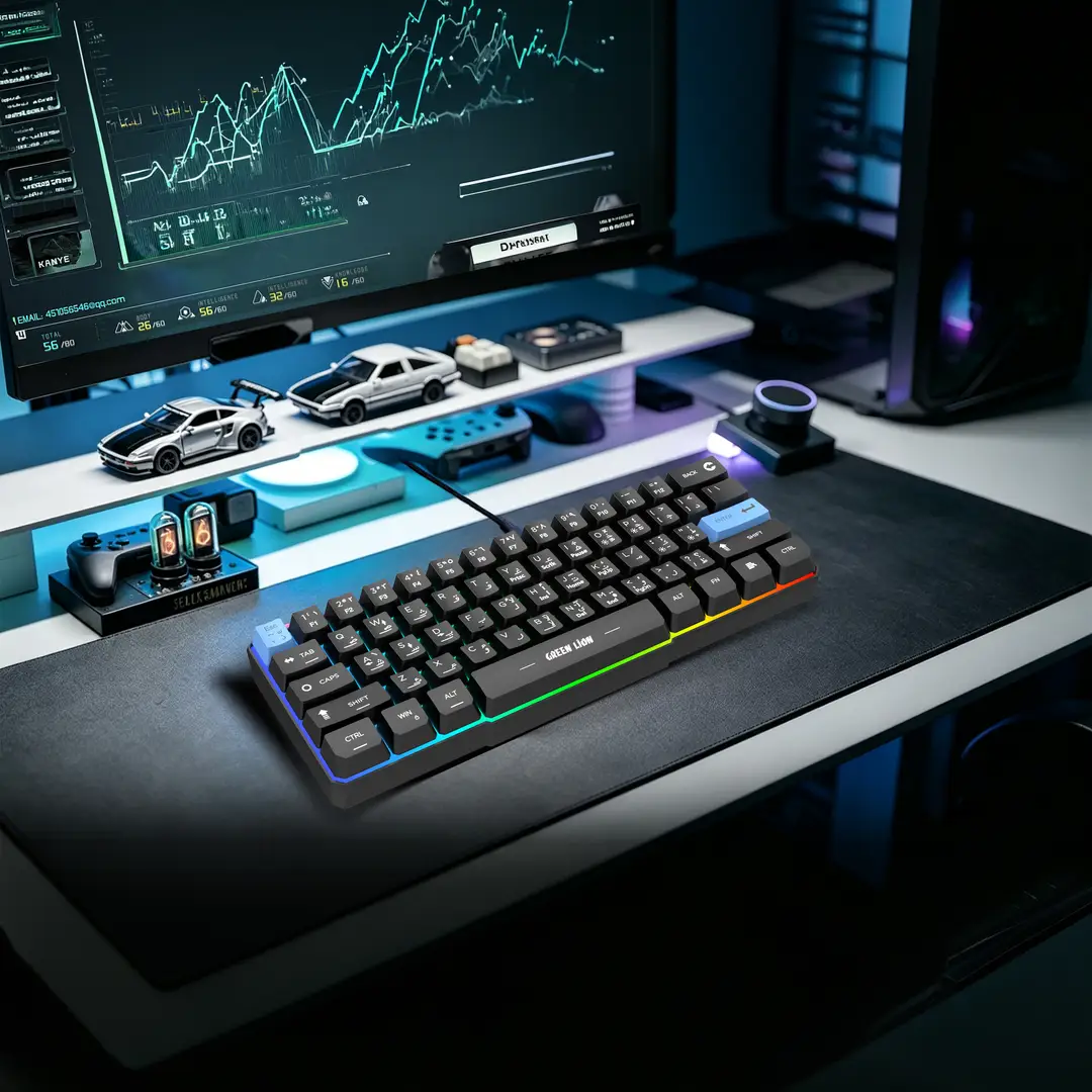 Green Lion GKM-60 Wired Gaming Keyboard - Black 2