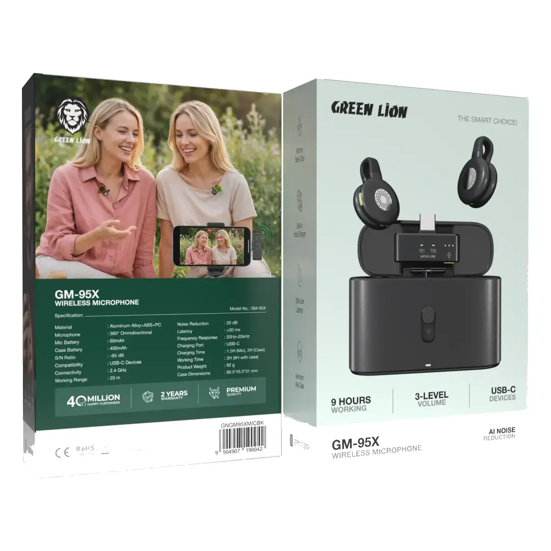 Green Lion GM-95X Wireless Microphone - Black 2