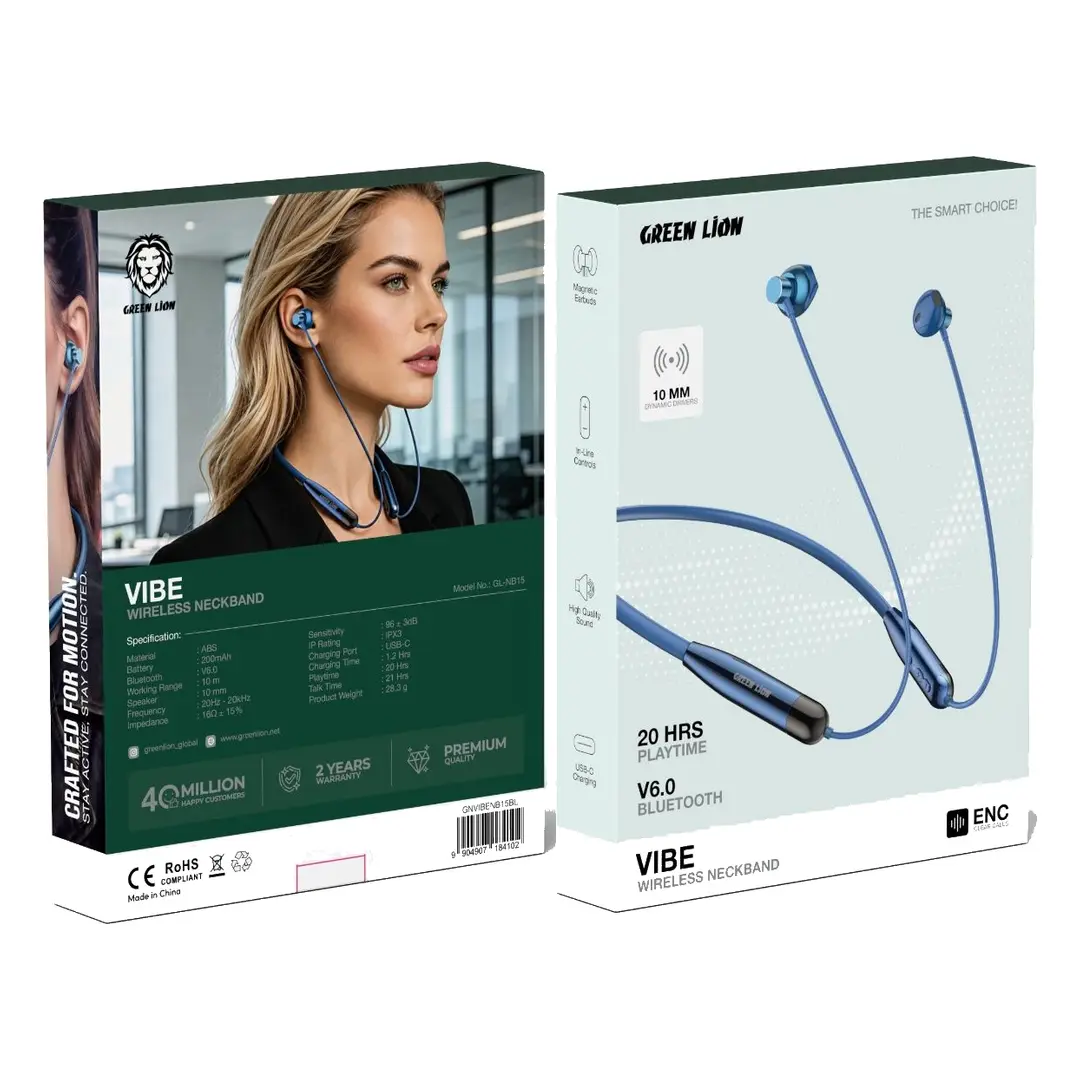 Green Lion Vibe Wireless Neckband Earphones 5