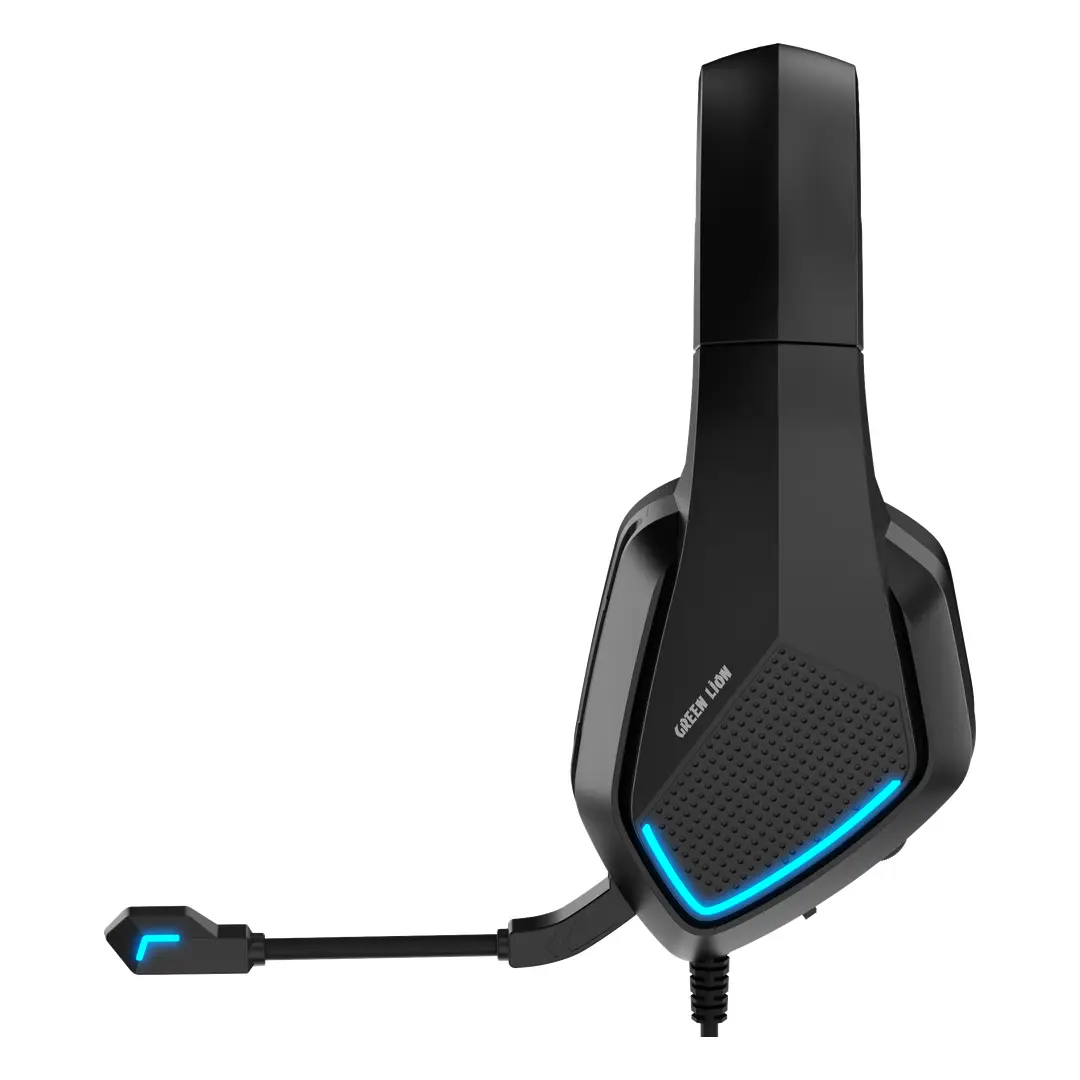 Green Lion Commander Wired Gaming Headphones - Black 3