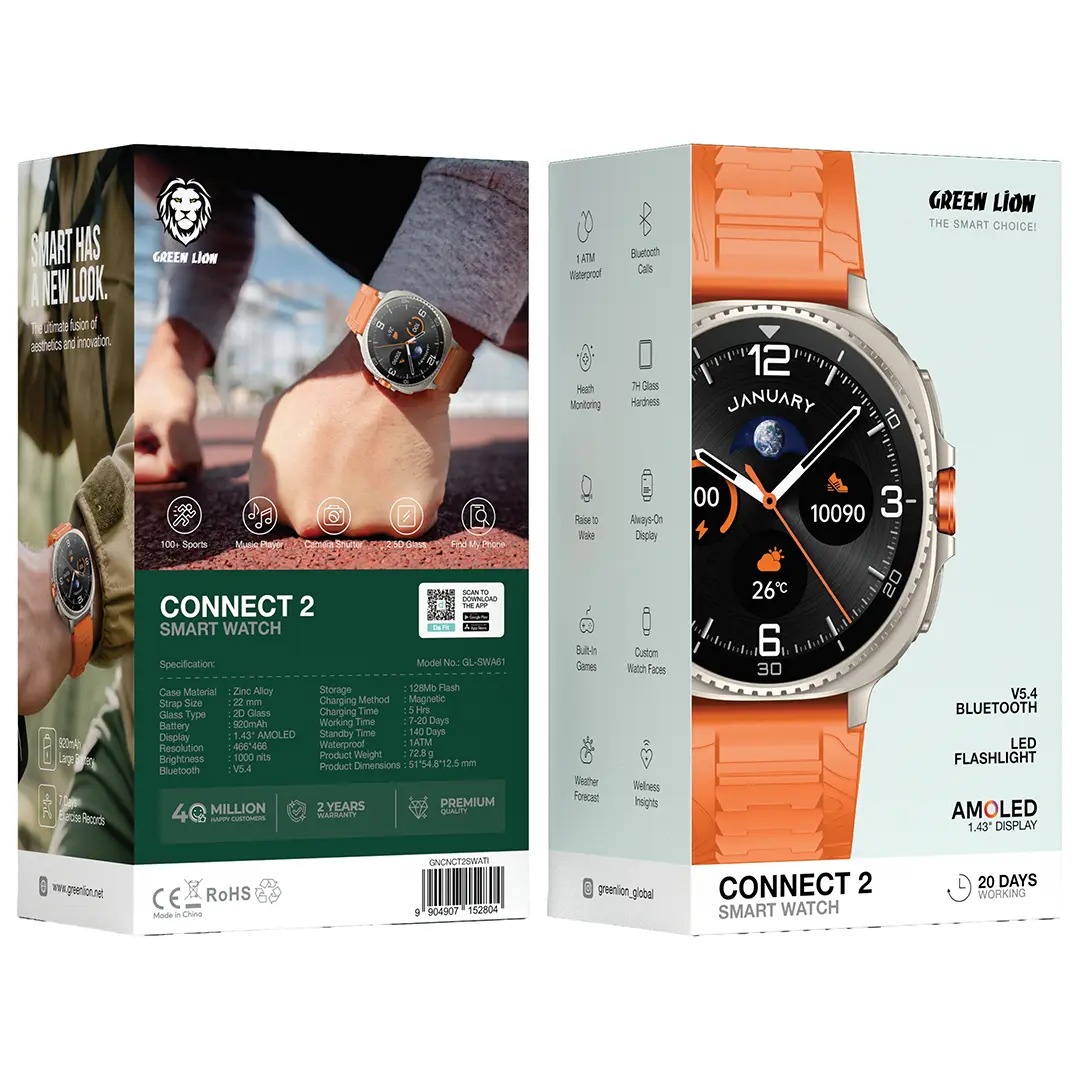 Green Lion Connect2 Smart Watch with 1.43" AMOLED Display 3