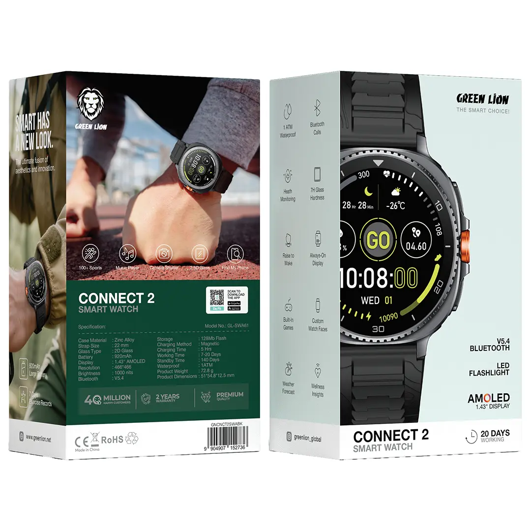 Green Lion Connect2 Smart Watch with 1.43" AMOLED Display 5