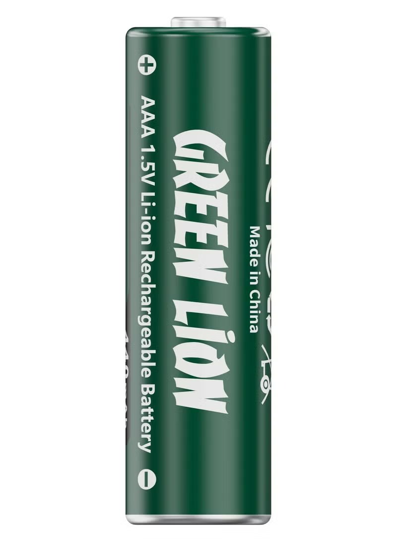 Green Lion Rechargeable 8x AAA Battery Dock with USB-C - Black 3