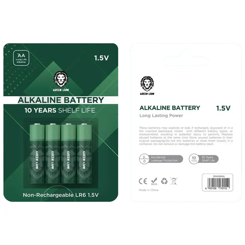 Green Lion AA Alkaline Battery 1.5V Pack
