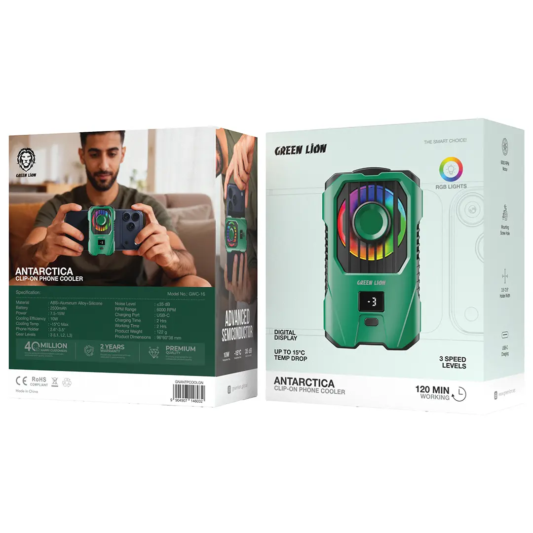 Green Lion Antarctica Clip-On Phone Cooler - Green 2