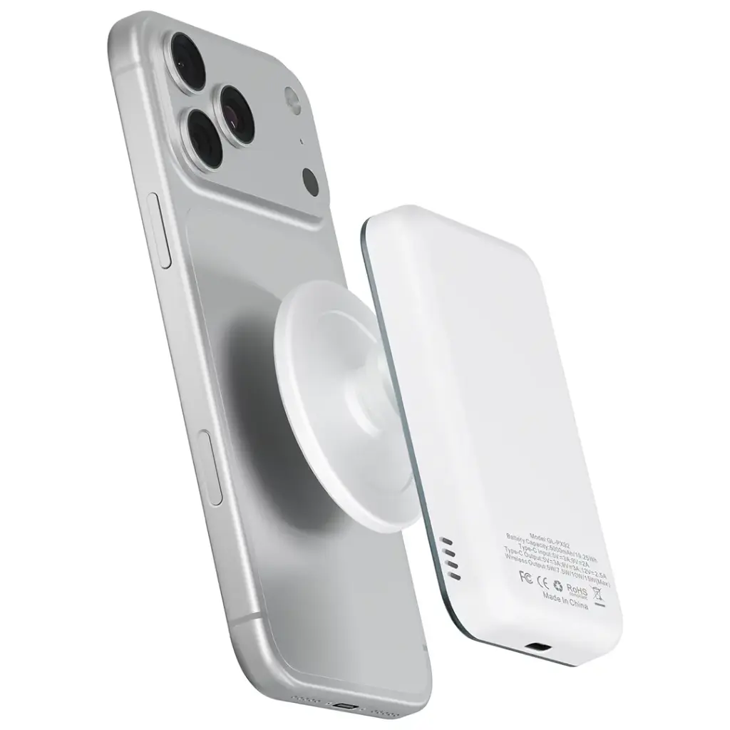 Green Lion Grip Mag 5000mAh Wireless Power Bank with Pop-Out Stand 4