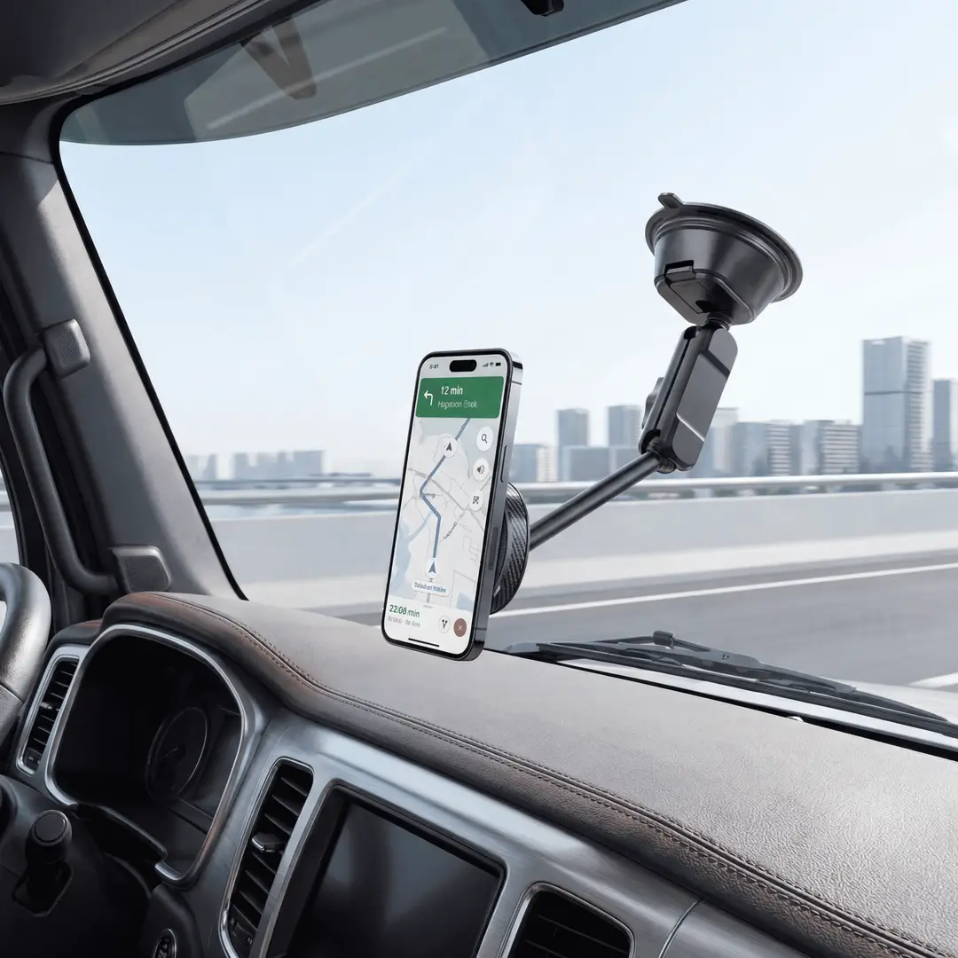 Green Lion GX-89 MagSafe Suction Car Phone Holder - Black 2