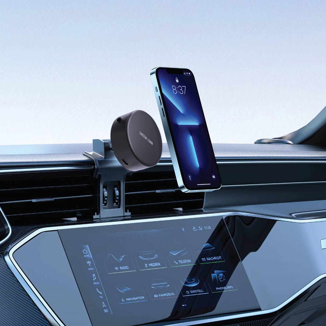 Green Lion Auto-Suction Magnetic Phone Holder - Black 2