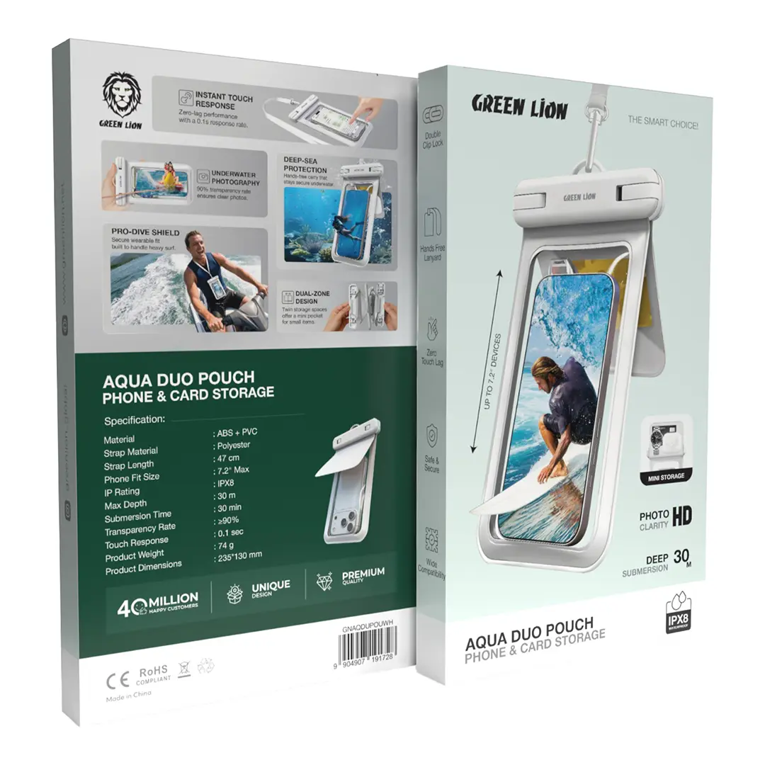 Green Lion Aqua Duo Waterproof Pouch - White 5