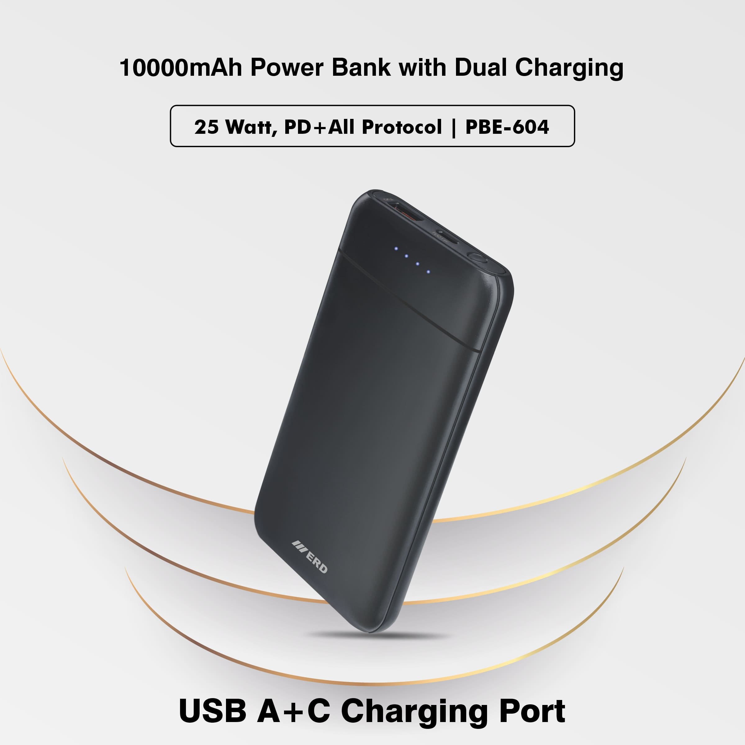 ERD PBE-604 POWER BANK 10000MAH BLK 25W 6