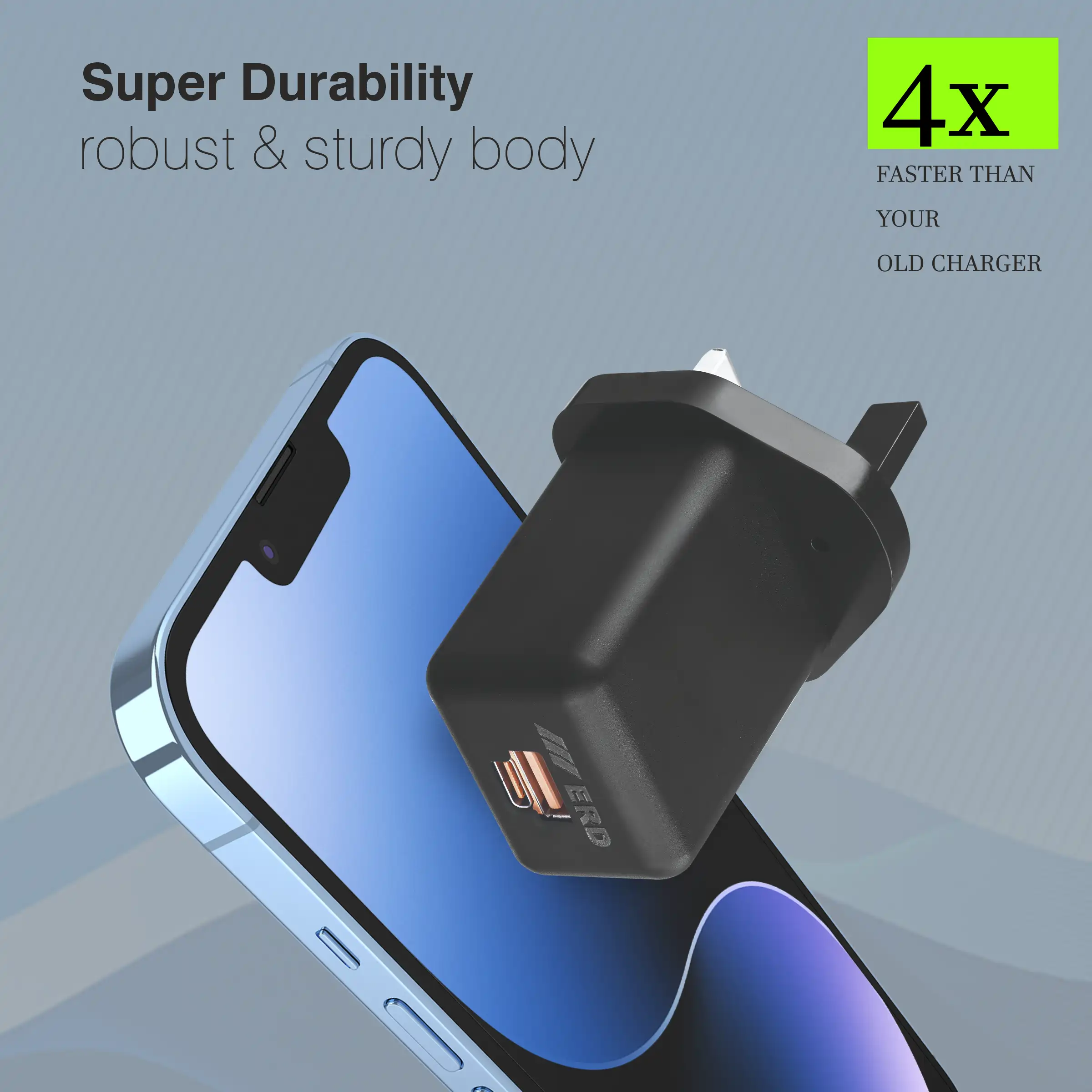 ERD TCU-652 USB A/C Dual Charger 33W Black 3