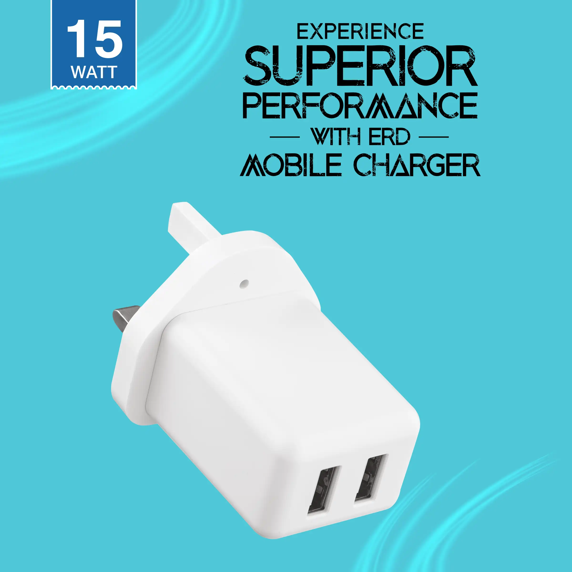ERD TCU-673 USB A DUAL CHARGER WHT15W 2