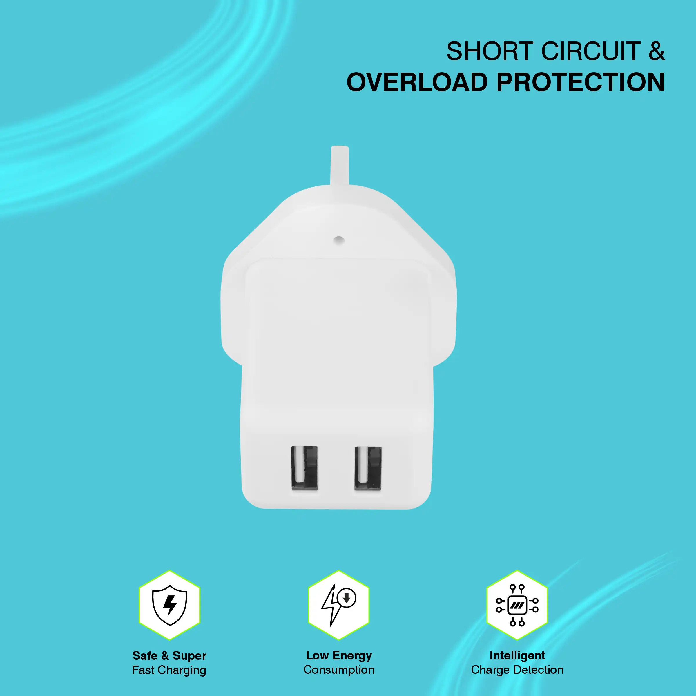 ERD TCU-673 USB A DUAL CHARGER WHT15W 3