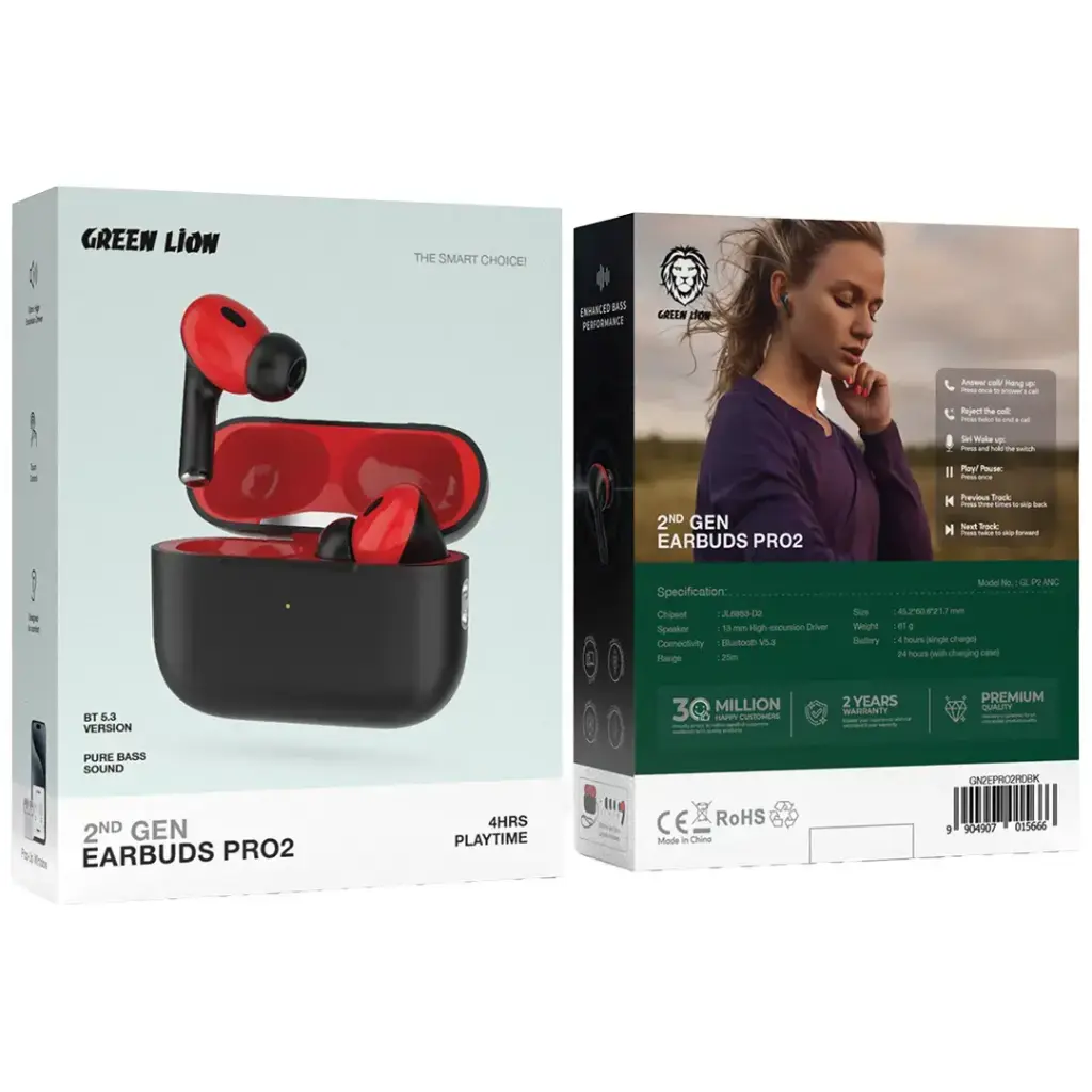 Green Lion 2nd Gen Earbuds Pro2 with ANC 2