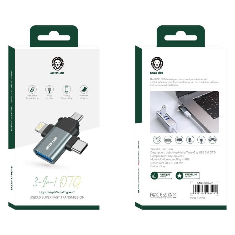 Green Lion 3 in 1 OTG (Lightning / Micro / Type-C) 2
