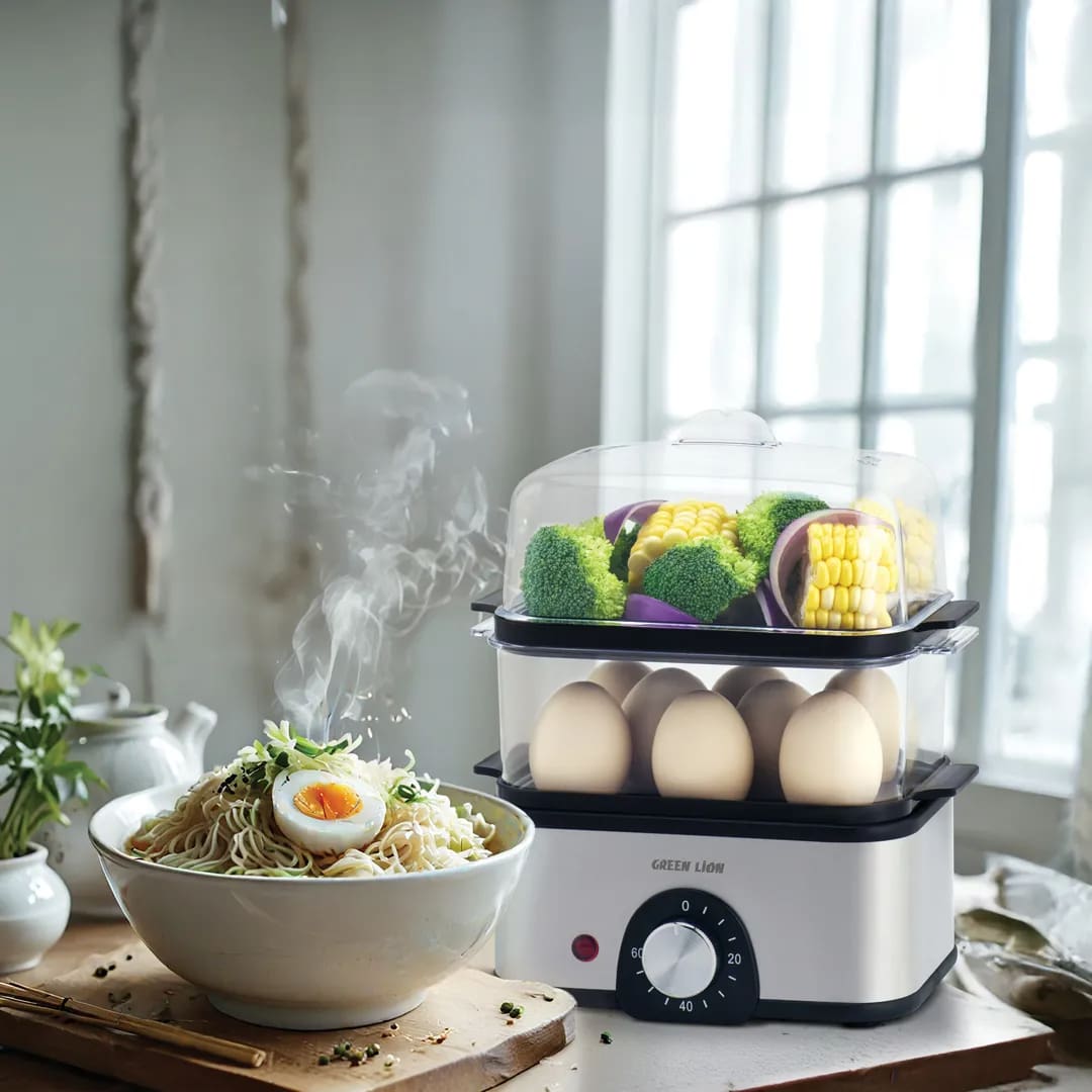 Green Lion 3-Tier Egg Cooker 500W 8