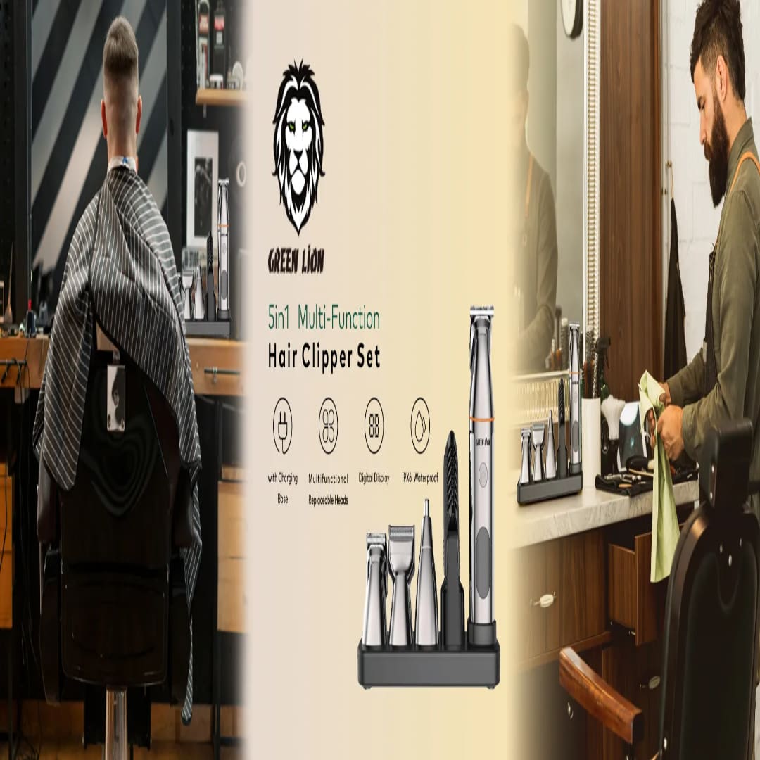 Green Lion 5 In 1 Multi-Function Hair Clipper Set 5