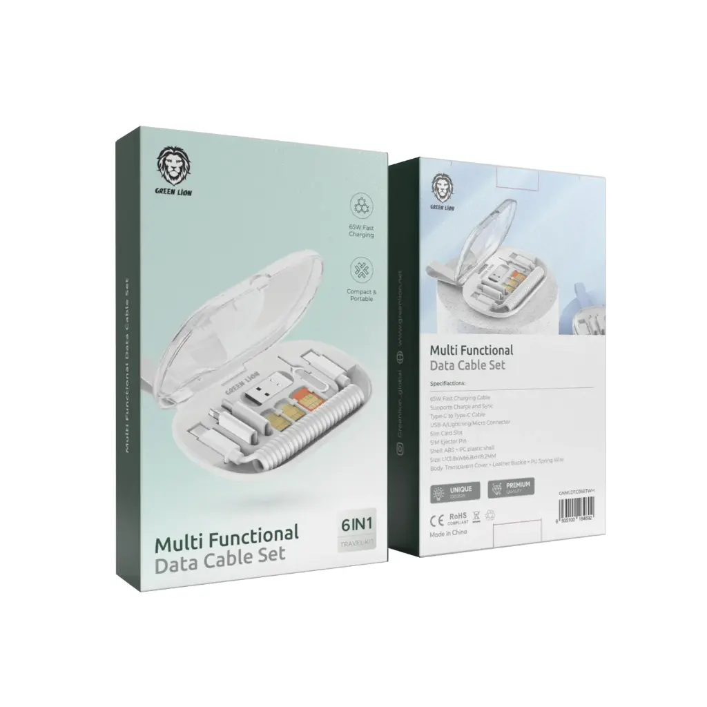 Green Lion 6 in 1 Multi Functional Data Cable Set 2