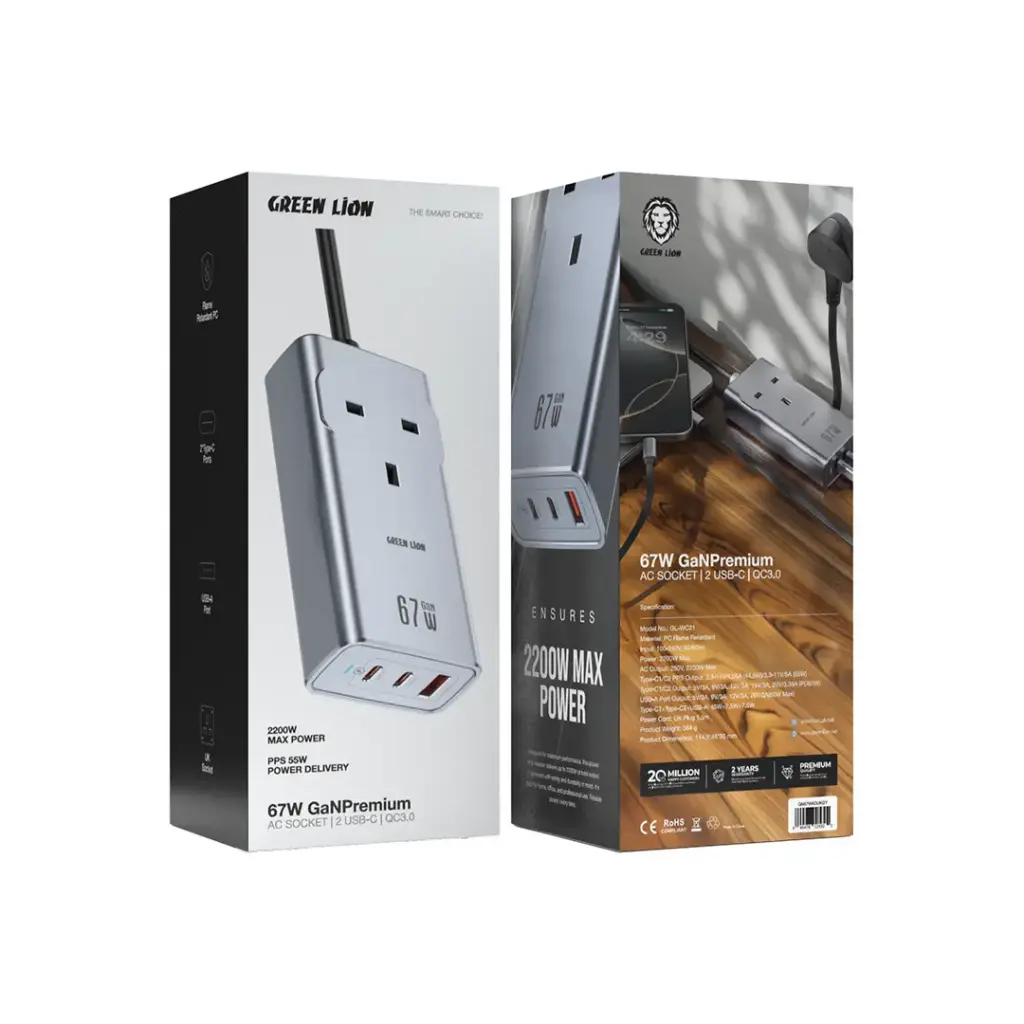 Green Lion 67W GaNPremium AC Socket 2