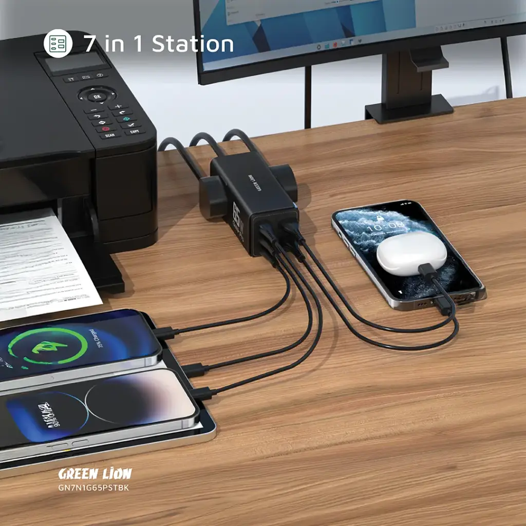 Green Lion 7 In 1 GaN 65W Power Strip 2