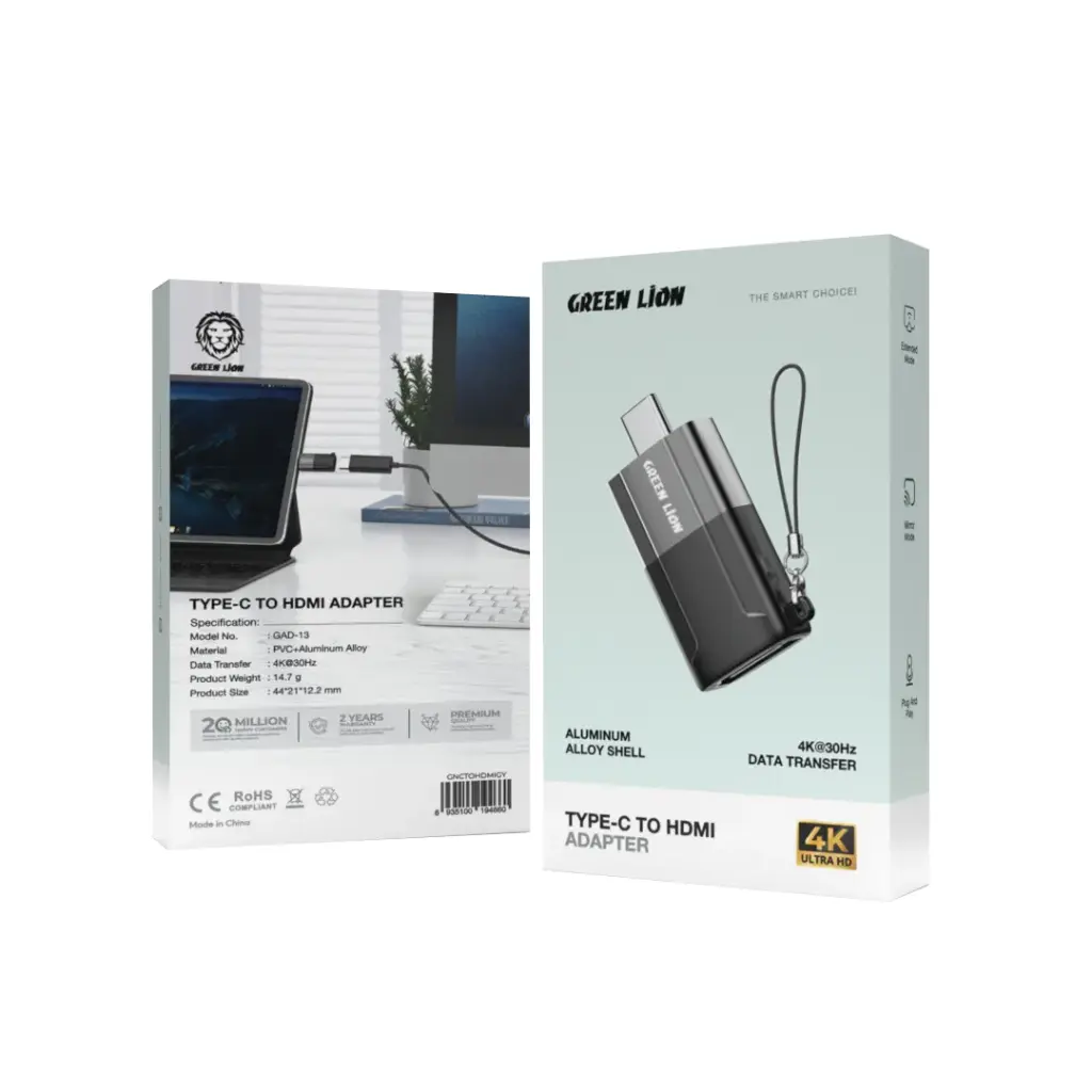 Green Lion Aluminum Alloy Shell Type C to HDMI Adapter 2