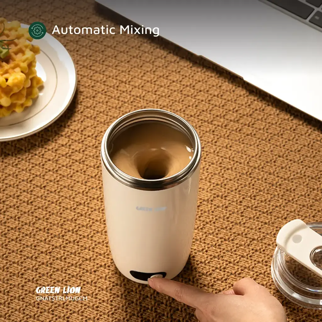 Green Lion Auto-Stirring Mug 350mL 6