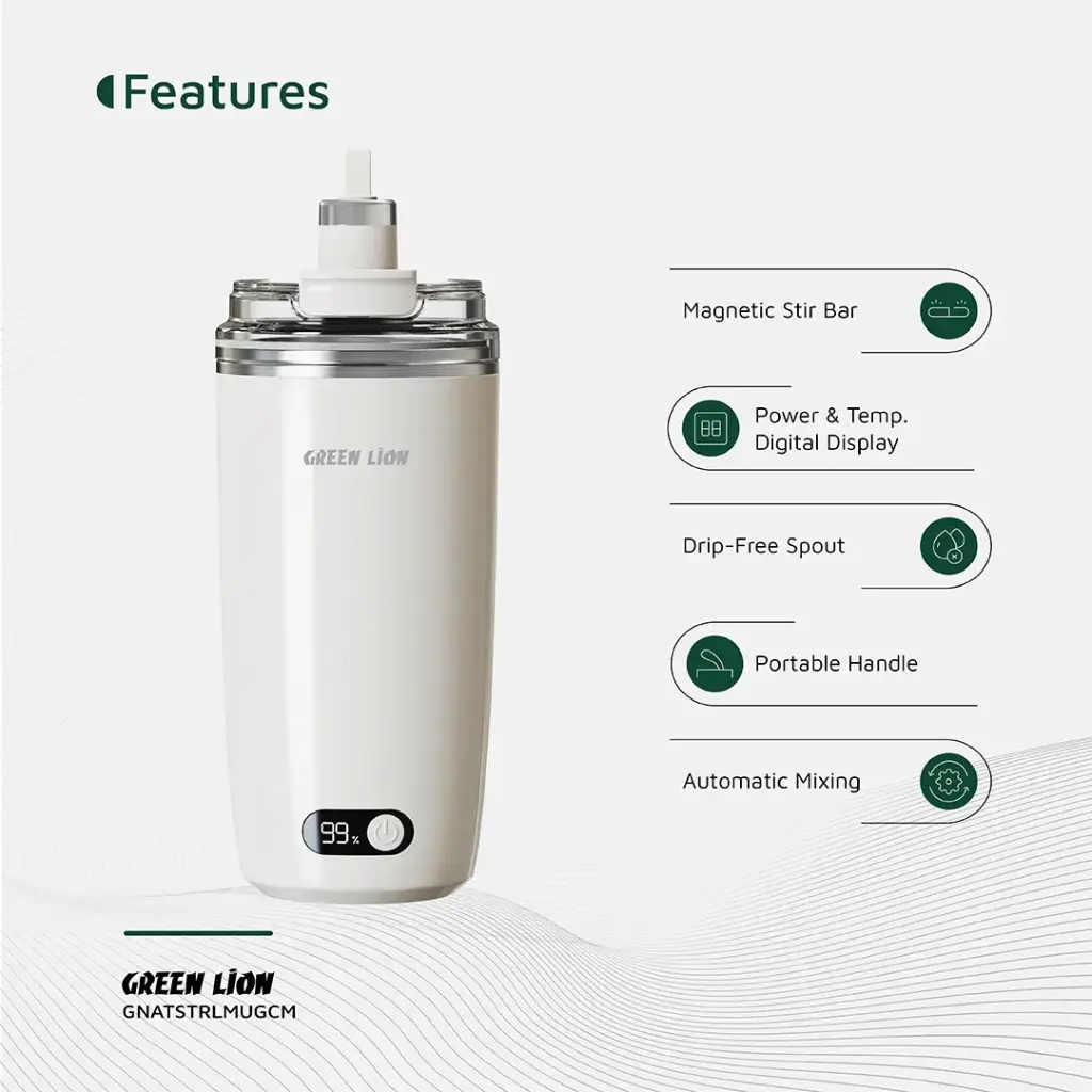 Green Lion Auto-Stirring Mug 350mL 7