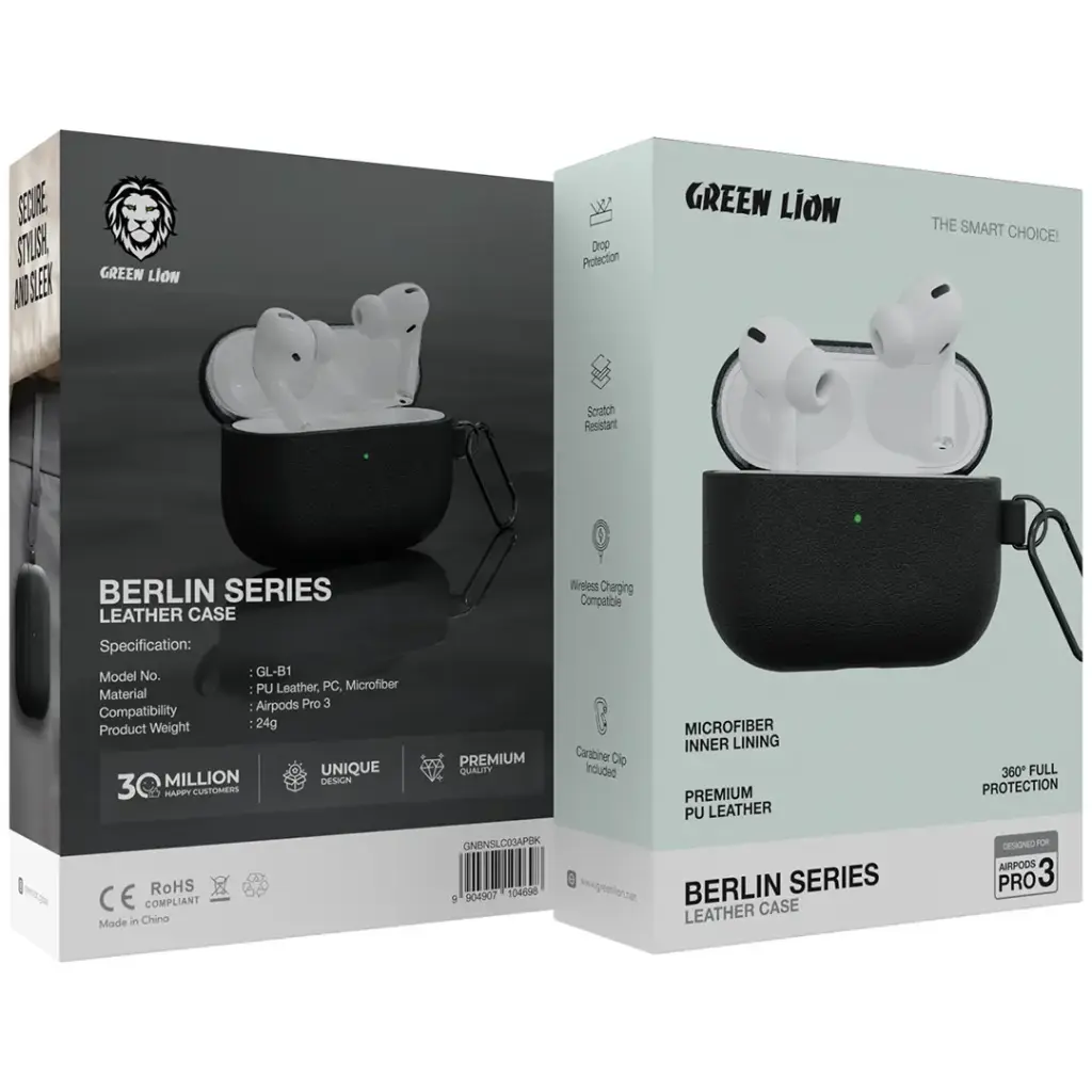 Green Lion Berlin Series Leather Case AirPods Pro 3 2