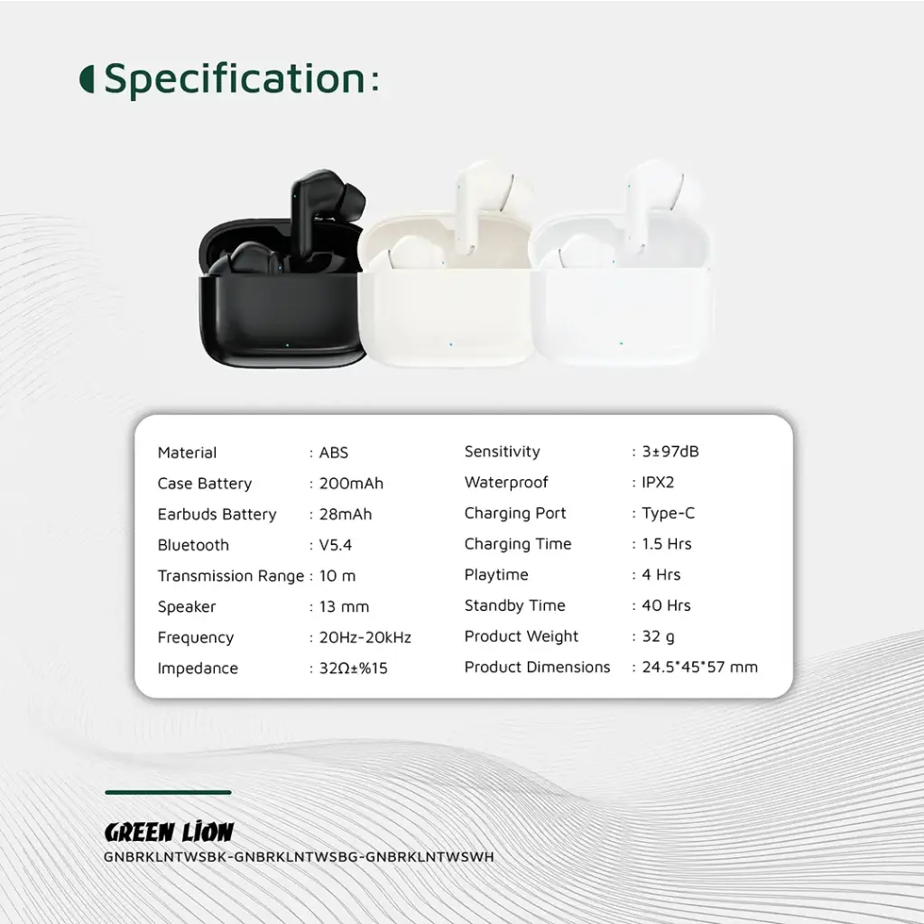 Green Lion Brooklyn True Wireless Earbuds 8