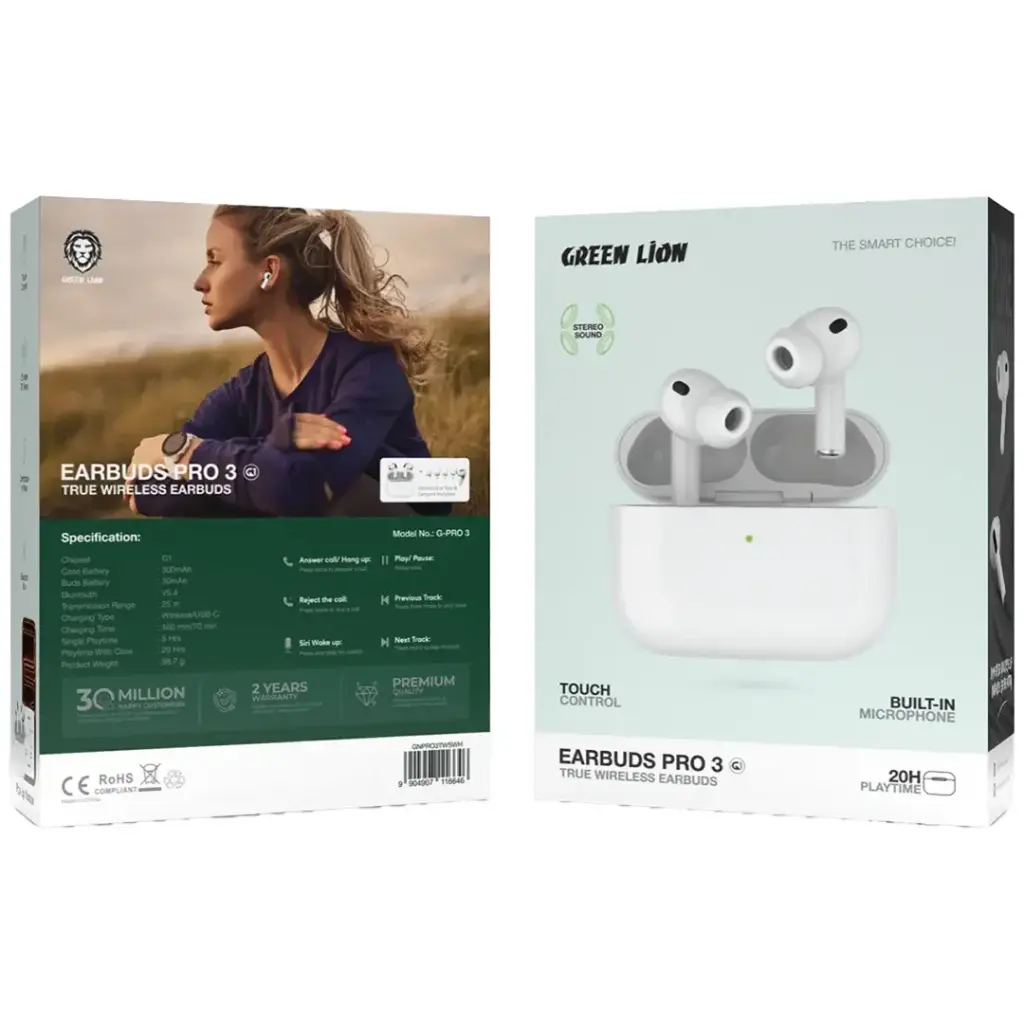 Green Lion Earbuds Pro 3 True Wireless Earbuds 2